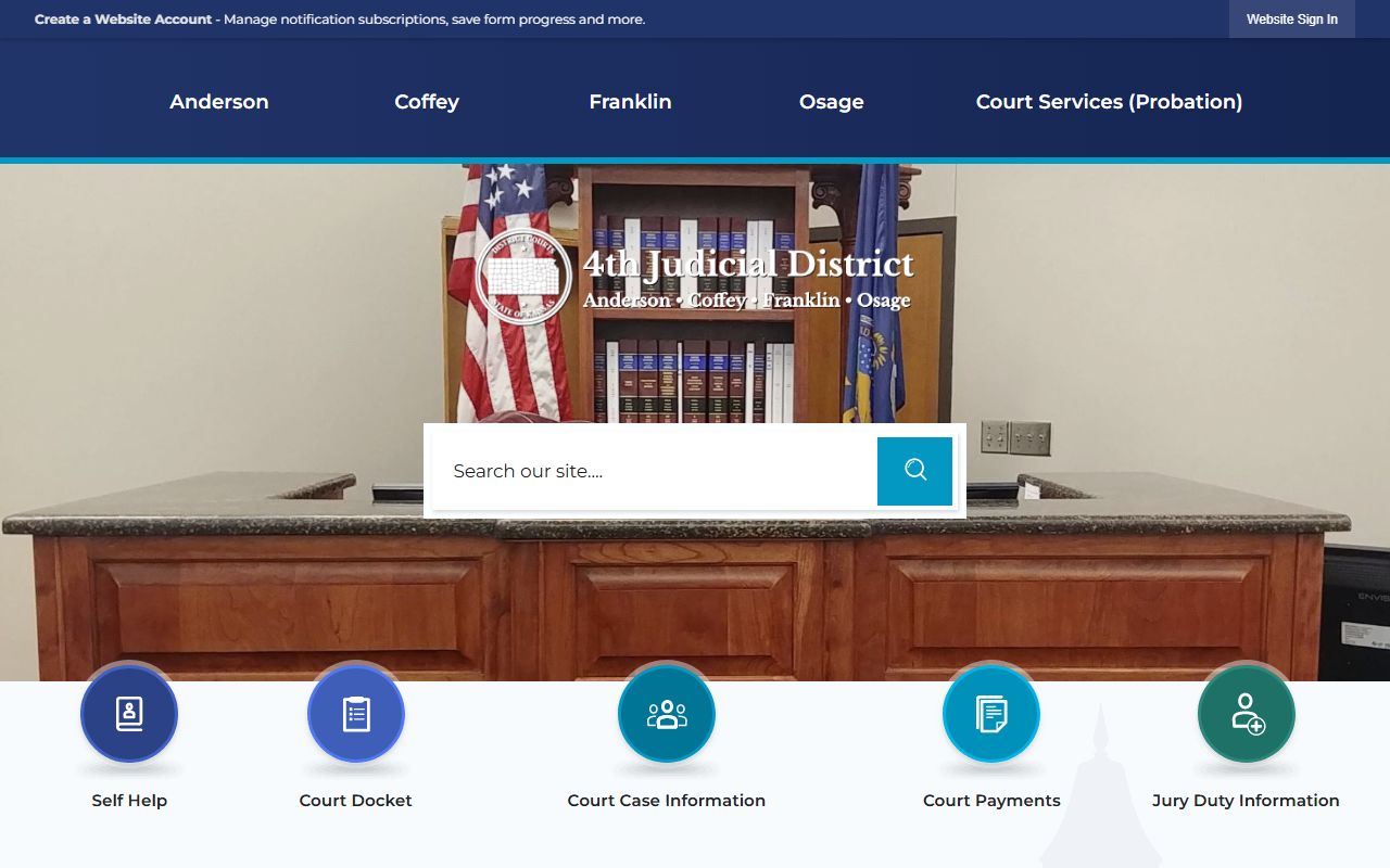 Official Fourth Judicial District landing page