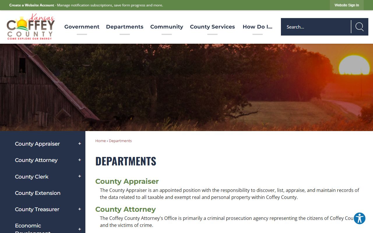 Coffey County court records department index