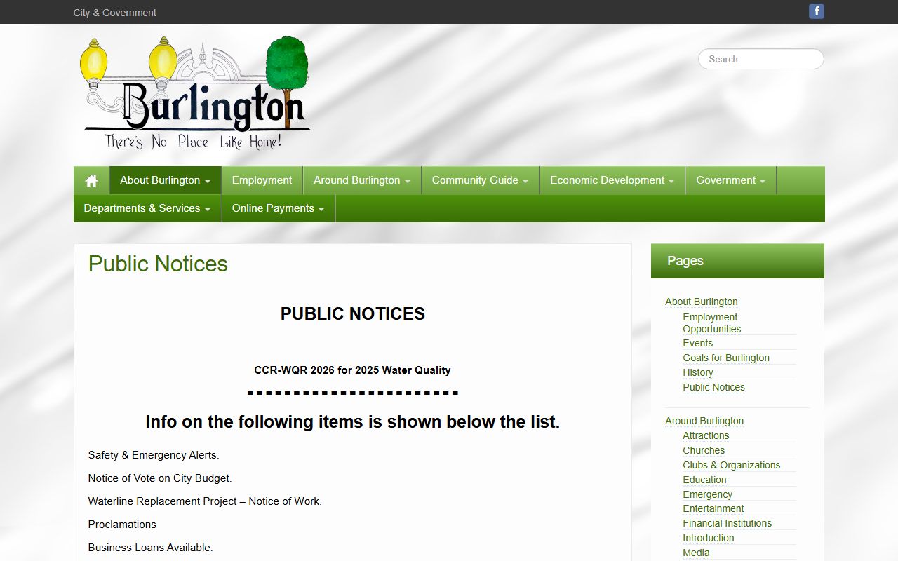 Coffey County traffic court records and Burlington municipal court public notices