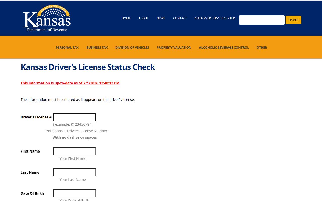 Coffey County traffic court records and Kansas driver's license status check